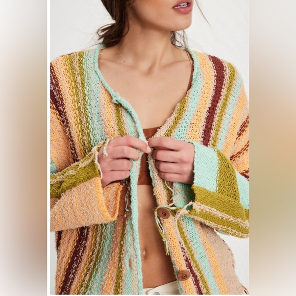 Free People Baja Cardi Size Large NWT - Picture 2 of 15